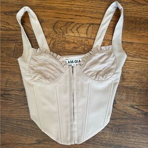 I.AM.GIA Taupe Bustier Top